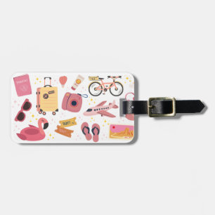 Para Maletas Etiqueta de portaequipajes de Personalizable retro