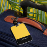 Para Maletas Etiqueta de portaequipajes de plantilla amarilla d<br><div class="desc">Mellow Amarillo,  plantilla de color sólido,  personalizable. Añade tu propio texto.</div>