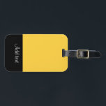 Para Maletas Etiqueta de portaequipajes de plantilla amarilla d<br><div class="desc">Mellow Amarillo,  plantilla de color sólido,  personalizable. Añade tu propio texto.</div>