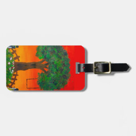 Para Maletas Etiqueta de portaequipajes de serenidad de girasol