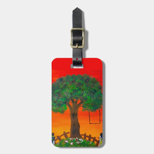 Para Maletas Etiqueta de portaequipajes de serenidad de girasol (Frente Vertical)