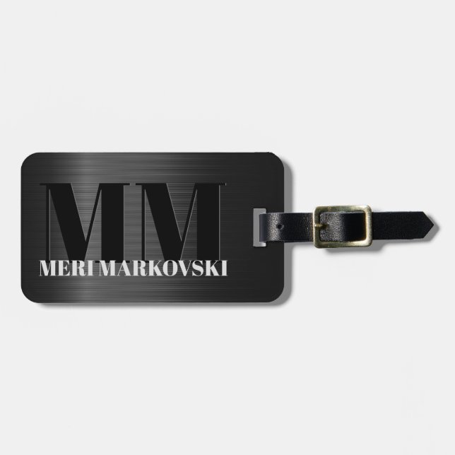 Para Maletas Etiqueta de portaequipajes de textura de fibra de  (Frente Horizontal)