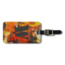 Etiqueta de portaequipajes de vidrio contra incend