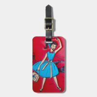 Etiqueta de portaequipajes del Chica Jet Set