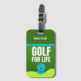 Para Maletas Etiqueta de portaequipajes del club de golf person