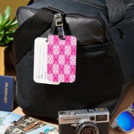 Para Maletas Etiqueta de portaequipajes del patrón moderno rosa