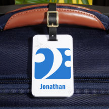 Etiqueta de portaequipajes del símbolo de la músic