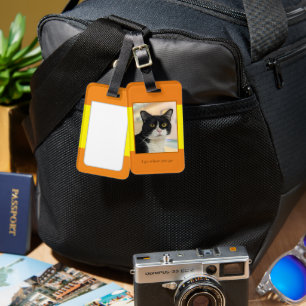 Para Maletas Etiqueta de portaequipajes fotográficos de mascota