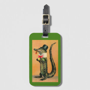 Para Maletas Etiqueta de portaequipajes ilustrada Debonair Gato