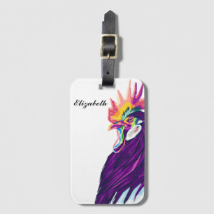 Para Maletas Etiqueta de portaequipajes personalizada del gallo