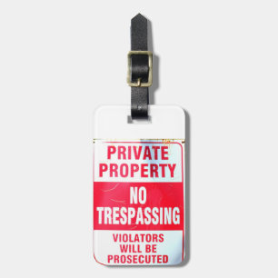 Para Maletas etiqueta de propiedad privada