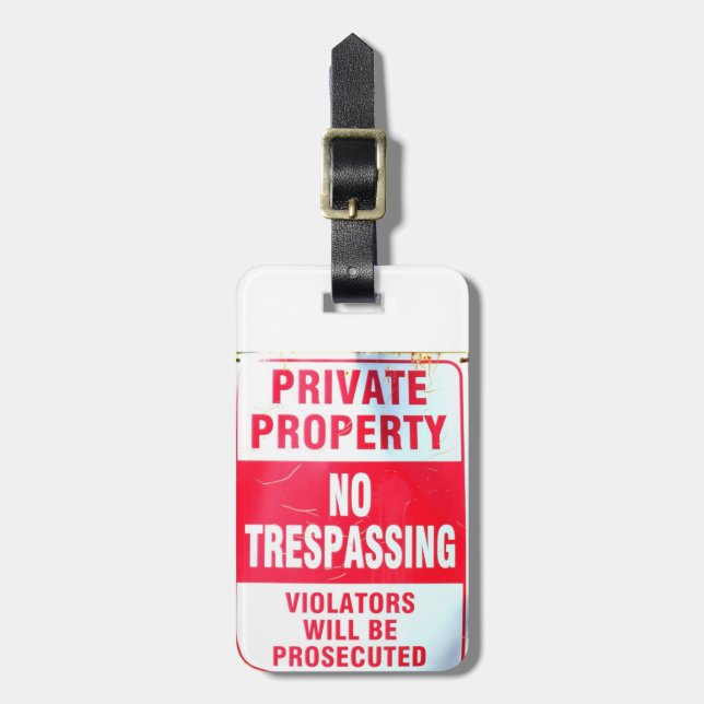 Para Maletas etiqueta de propiedad privada (Frente Vertical)