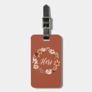 Para Maletas Etiqueta de regalo personalizada de Floral de colo