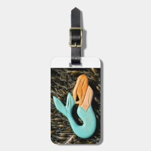 Para Maletas etiqueta de sirena azul