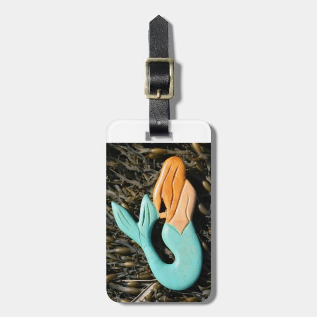 Para Maletas etiqueta de sirena azul (Frente Vertical)