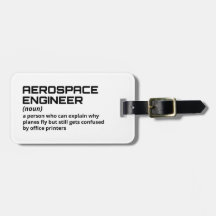 Etiqueta de trabajo divertida - Ingeniero aeroespa