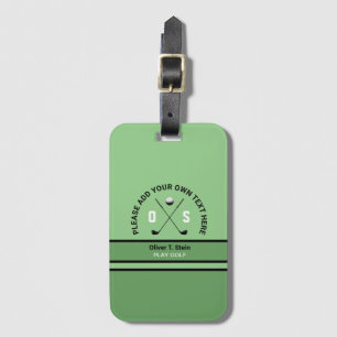 Para Maletas etiqueta de viaje de sage Golfer con nombre de gol