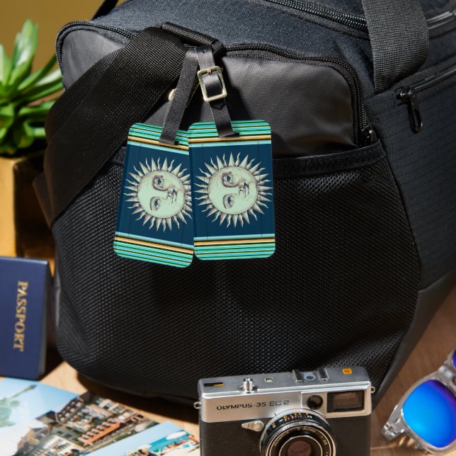 Para Maletas Etiqueta de viaje de Sun (Anverso & Reverso)