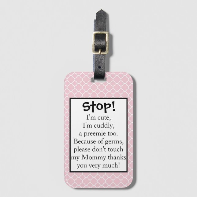 Para Maletas Etiqueta del cochecito del prematuro (Anverso vertical)