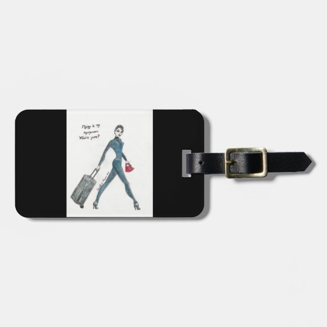 Para Maletas Etiqueta del equipaje. Asistente de vuelo temático (Frente Horizontal)
