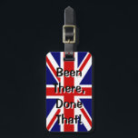 Para Maletas Etiqueta del equipaje de bandera británica | ¡He e<br><div class="desc">Etiqueta del equipaje de bandera británica | ¡He estado ahí haciendo eso! Color de fondo personalizar. Personaliza la dirección. Idea de regalo de Guay para viajeros. Diseño de jack de Unión.</div>