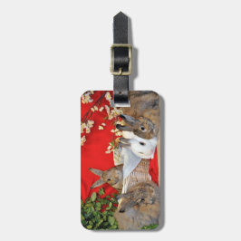 Para Maletas Etiqueta del equipaje de BunnyLuv con el retrato