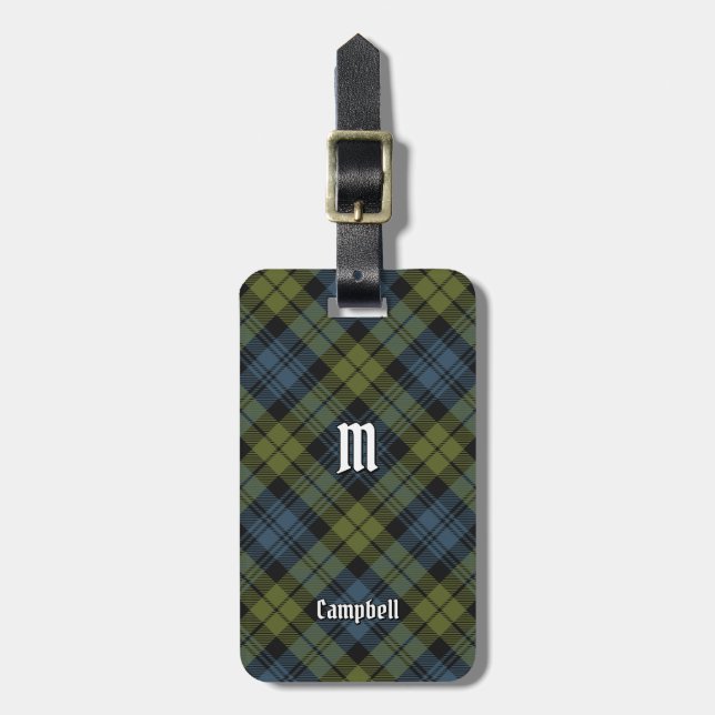 Para Maletas Etiqueta del equipaje de Campbell Tartan (Frente Vertical)