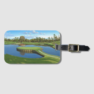 Para Maletas Etiqueta del equipaje de fondo del campo de golf v