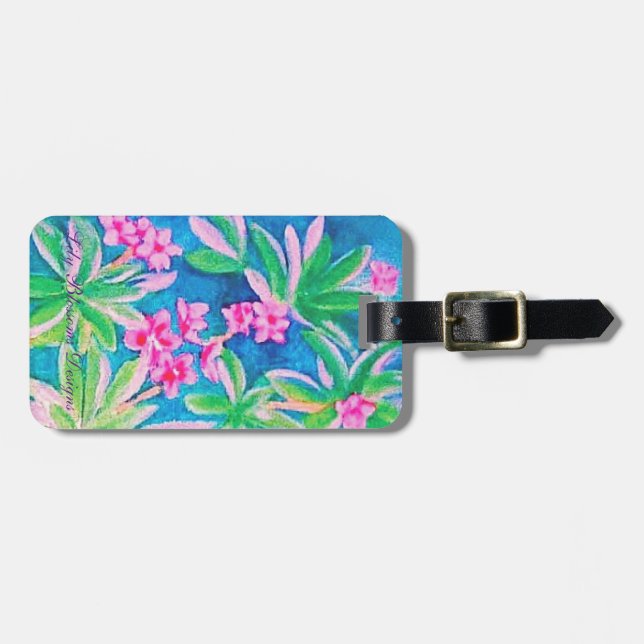 Para Maletas Etiqueta del equipaje de Hibiscus (Frente Horizontal)