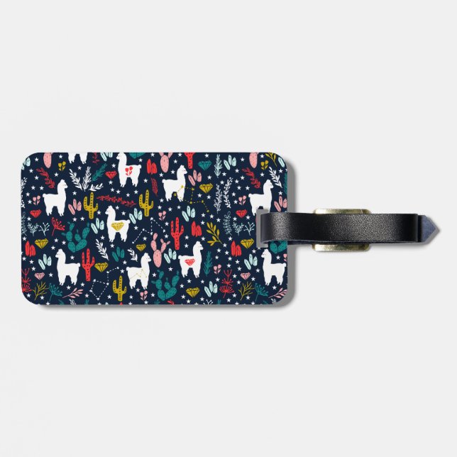 Para Maletas Etiqueta del equipaje de la alpaca (Atrás Horizontal)