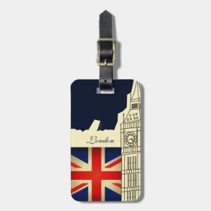 Para Maletas Etiqueta del equipaje de la bandera de Big Ben