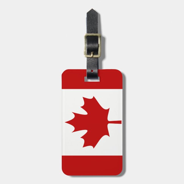 Para Maletas Etiqueta del equipaje de la bandera de Canadá (Frente Vertical)