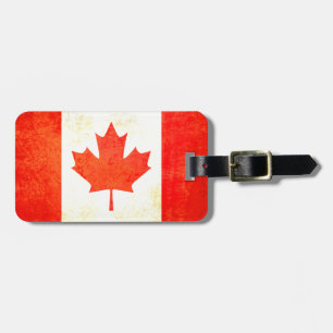 Para Maletas Etiqueta del equipaje de la bandera de Canadá de M