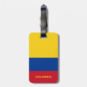 Para Maletas Etiqueta del equipaje de la bandera de Colombia