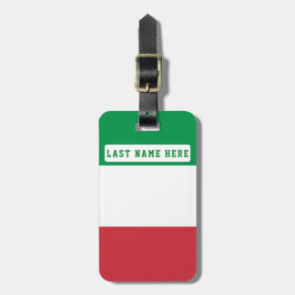 Para Maletas Etiqueta del equipaje de la bandera italiana (añad