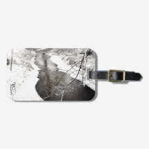 Etiqueta del equipaje de la cala del invierno