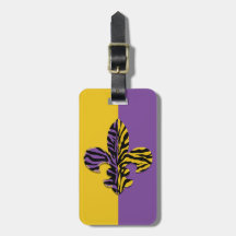 Etiqueta del equipaje de la flor de lis del tigre