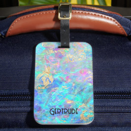 Para Maletas etiqueta del equipaje de la foto de opal