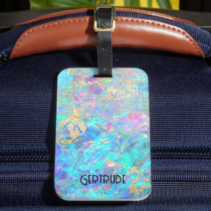 Para Maletas etiqueta del equipaje de la foto de opal