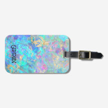 etiqueta del equipaje de la foto de opal