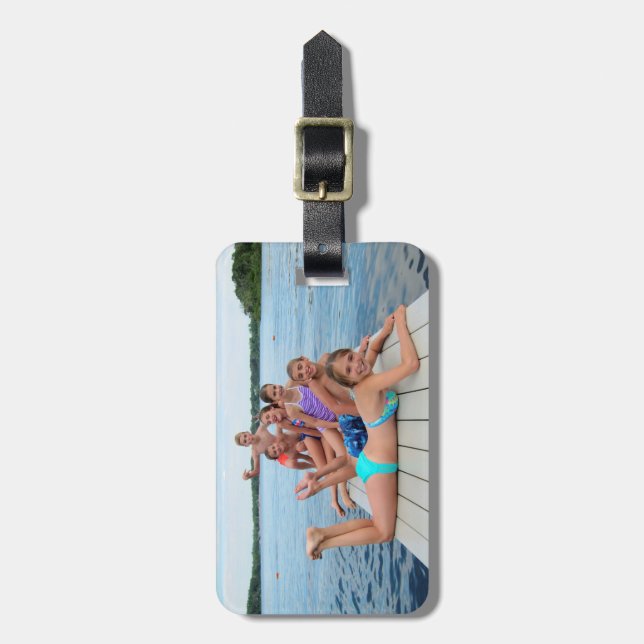 Para Maletas Etiqueta del equipaje de la foto del Personalizado (Frente Vertical)