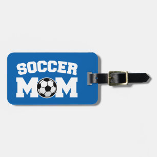 Para Maletas Etiqueta del equipaje de la mamá del fútbol