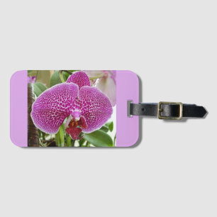 Para Maletas Etiqueta del equipaje de la orquídea morada