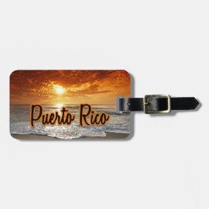 Para Maletas Etiqueta del equipaje de la puesta de sol de Puert