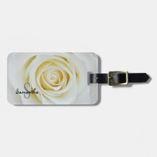 Para Maletas Etiqueta del equipaje de la rosa blanca
