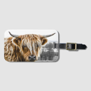 Para Maletas Etiqueta del equipaje de la vaca de la montaña div