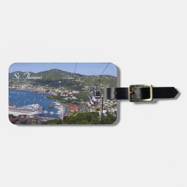 Para Maletas Etiqueta del equipaje de St Thomas (Frente Horizontal)