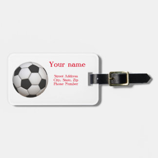 Para Maletas Etiqueta del equipaje del balón de fútbol