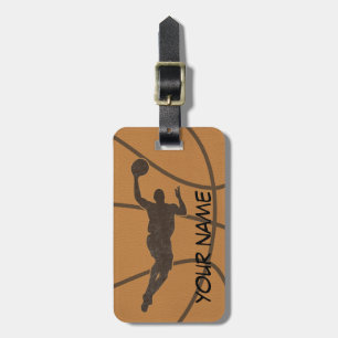 Para Maletas Etiqueta del equipaje del baloncesto