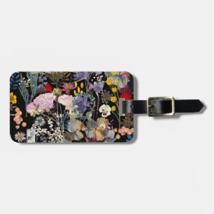 Para Maletas Etiqueta del equipaje del collar de flores silvest
